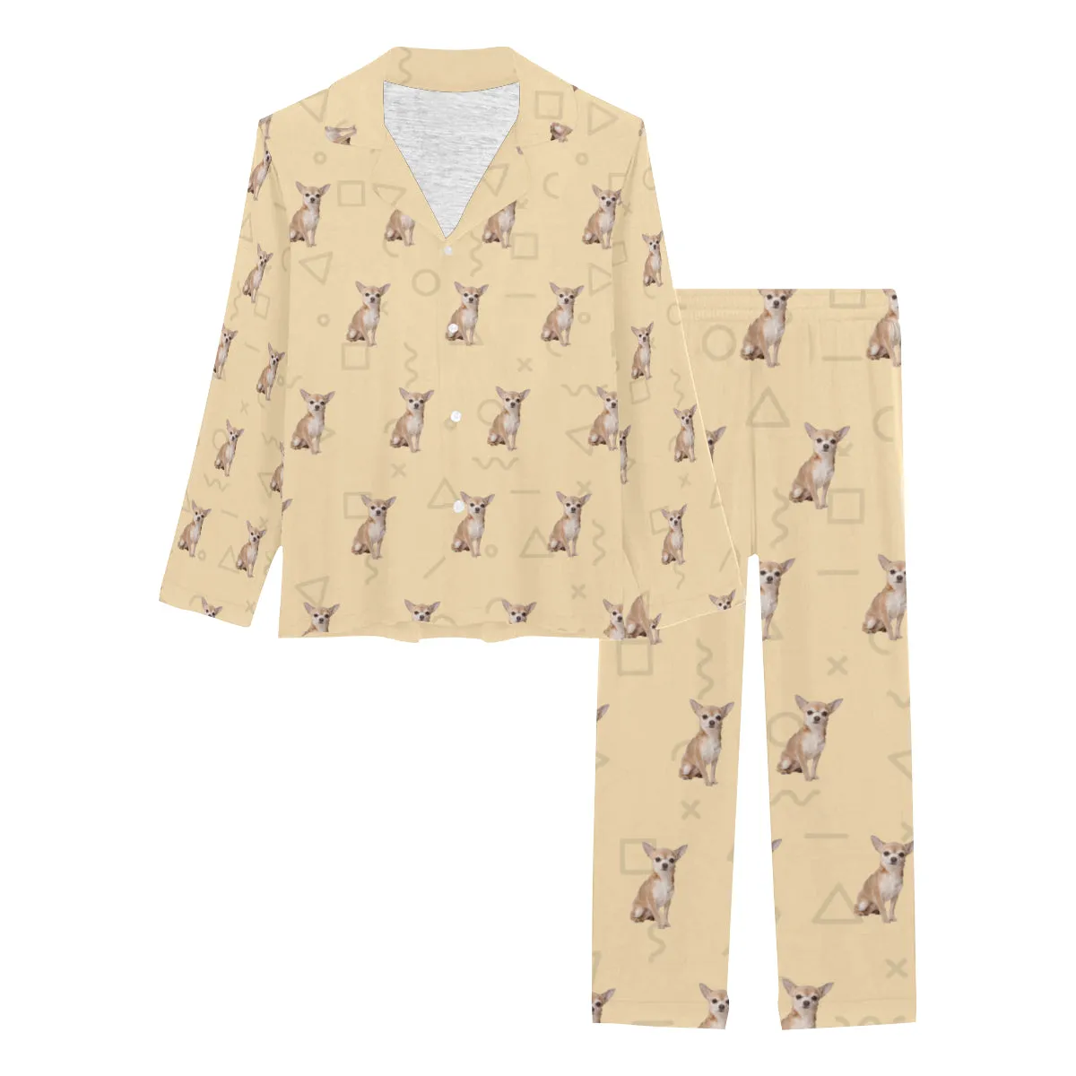 2 Piece Chihuahua Long PJ Set