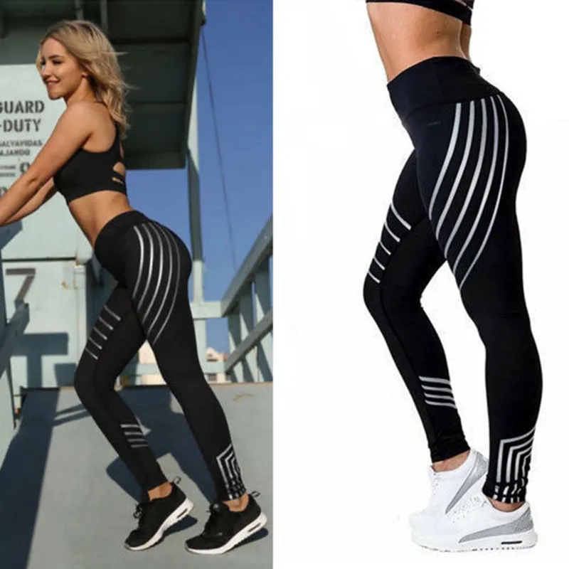 2018 Fashion Women Leggings Slim High Waist Elasticity Leggings Fitness Printing leggins  Breathable Woman Pants Leggings