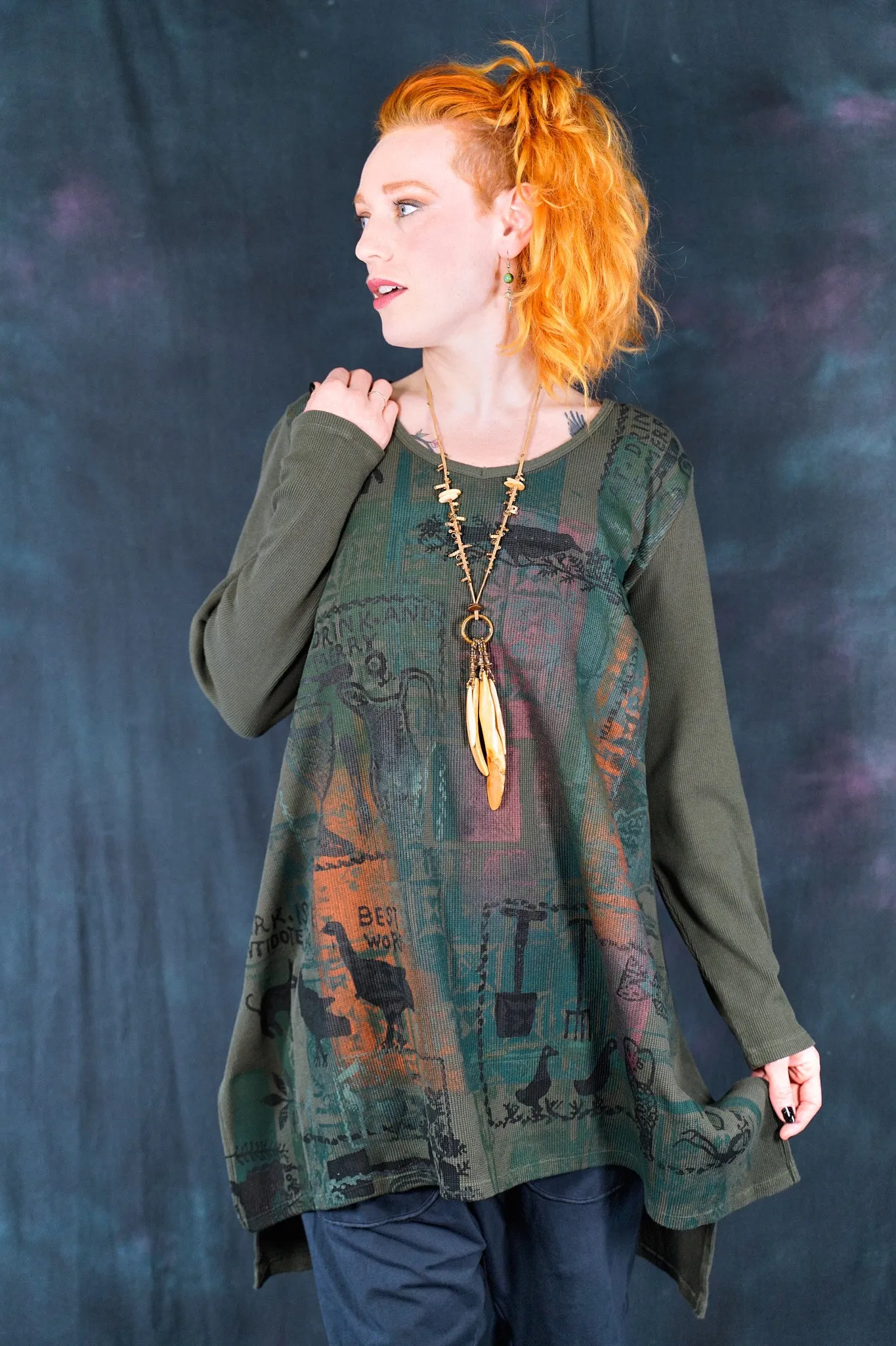 2293 Thermal Voyages Tunic Army Green-P