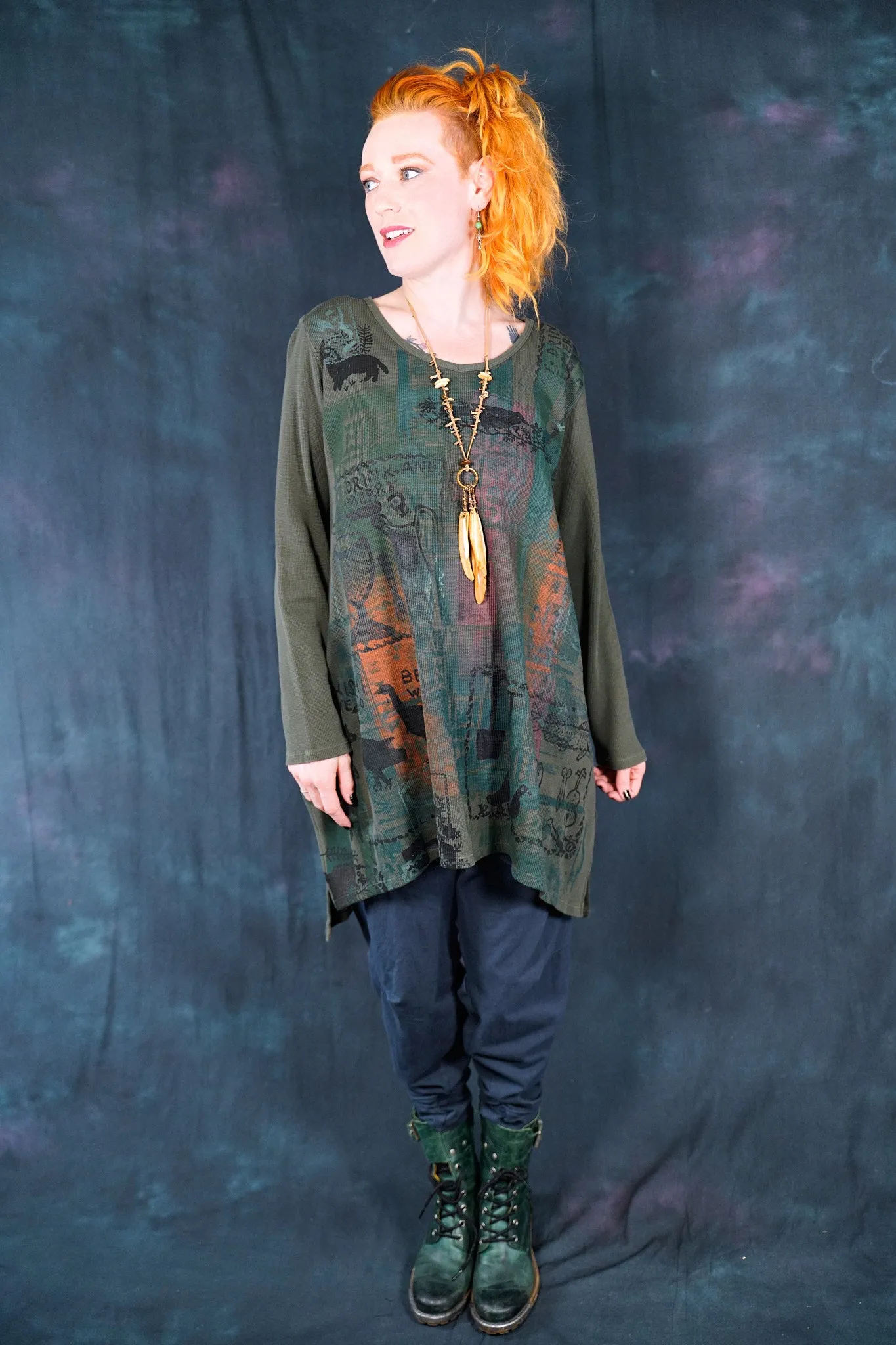 2293 Thermal Voyages Tunic Army Green-P