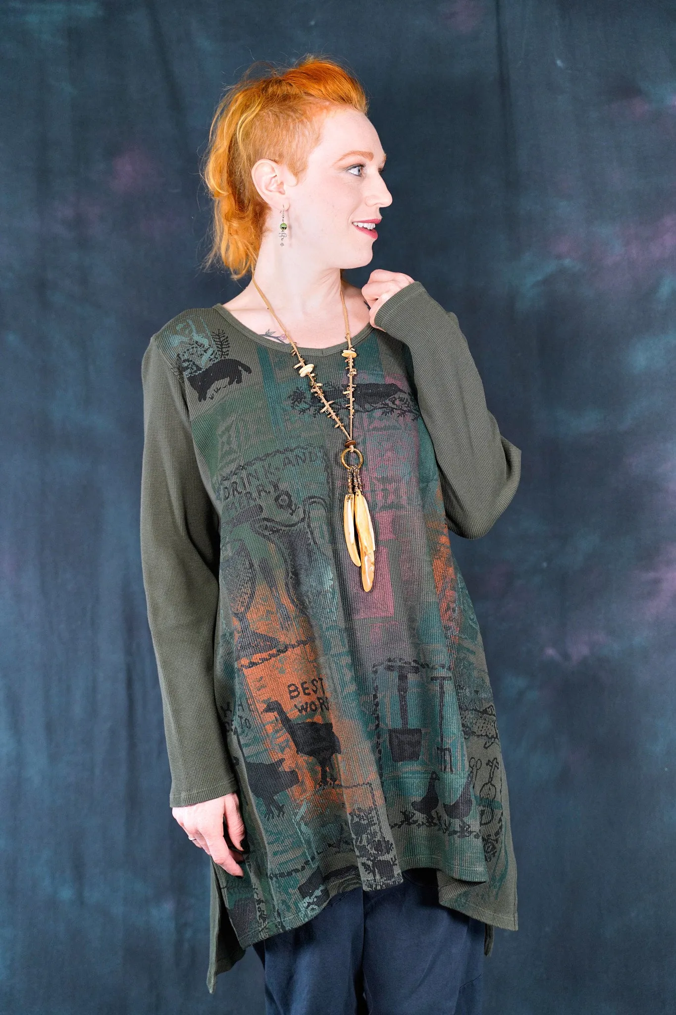 2293 Thermal Voyages Tunic Army Green-P