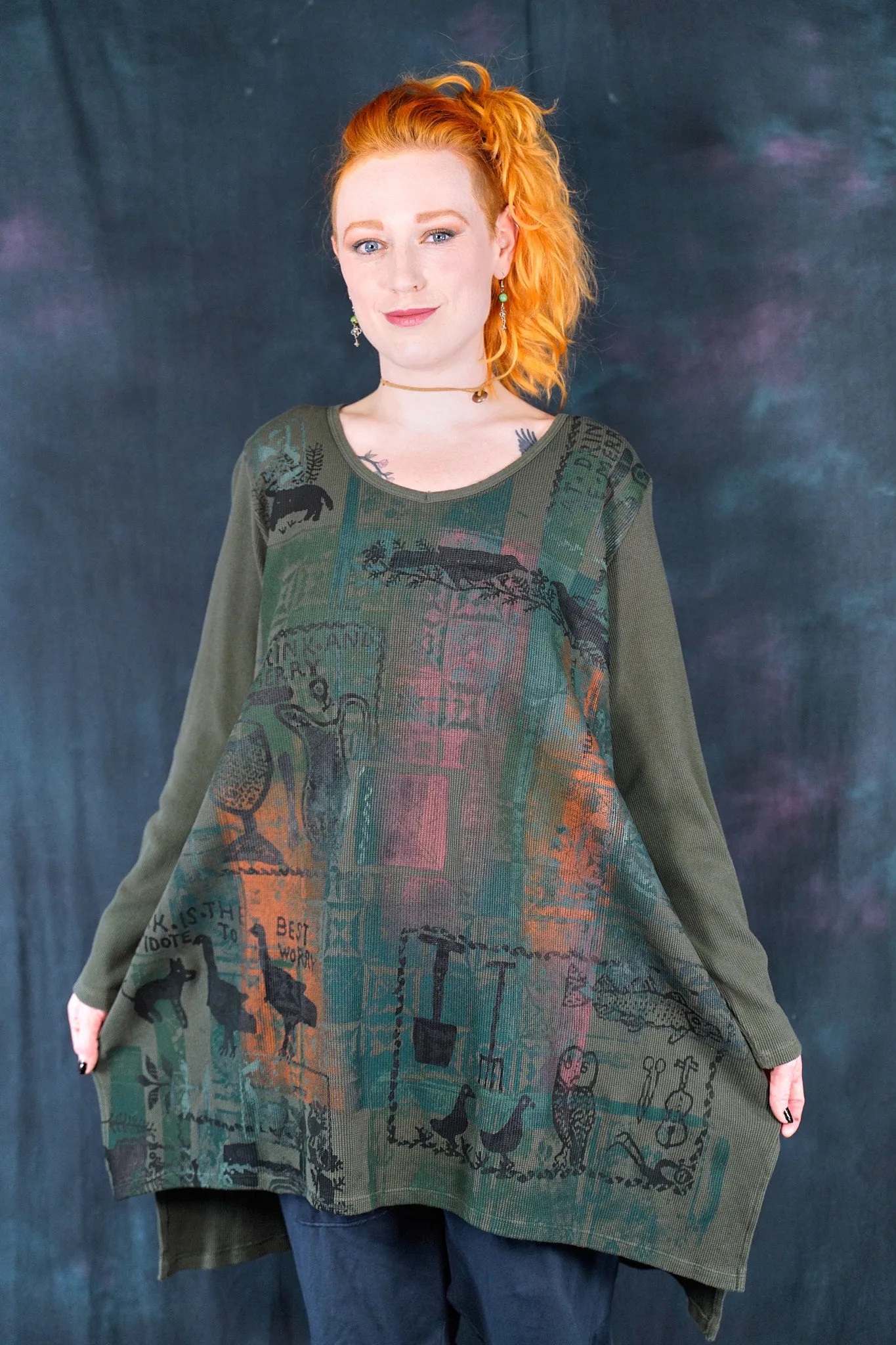 2293 Thermal Voyages Tunic Army Green-P