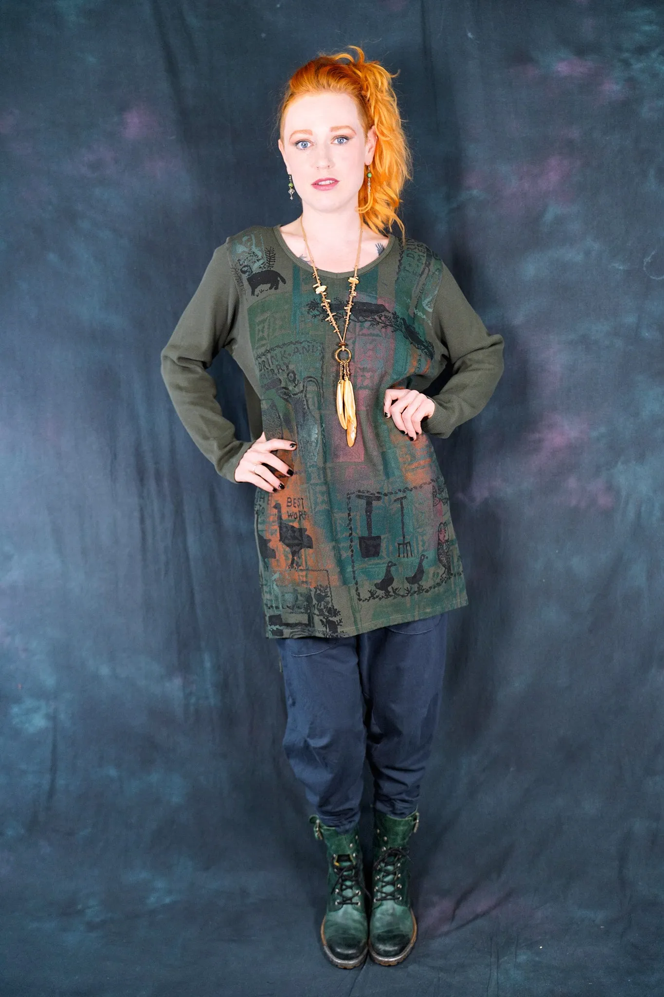 2293 Thermal Voyages Tunic Army Green-P