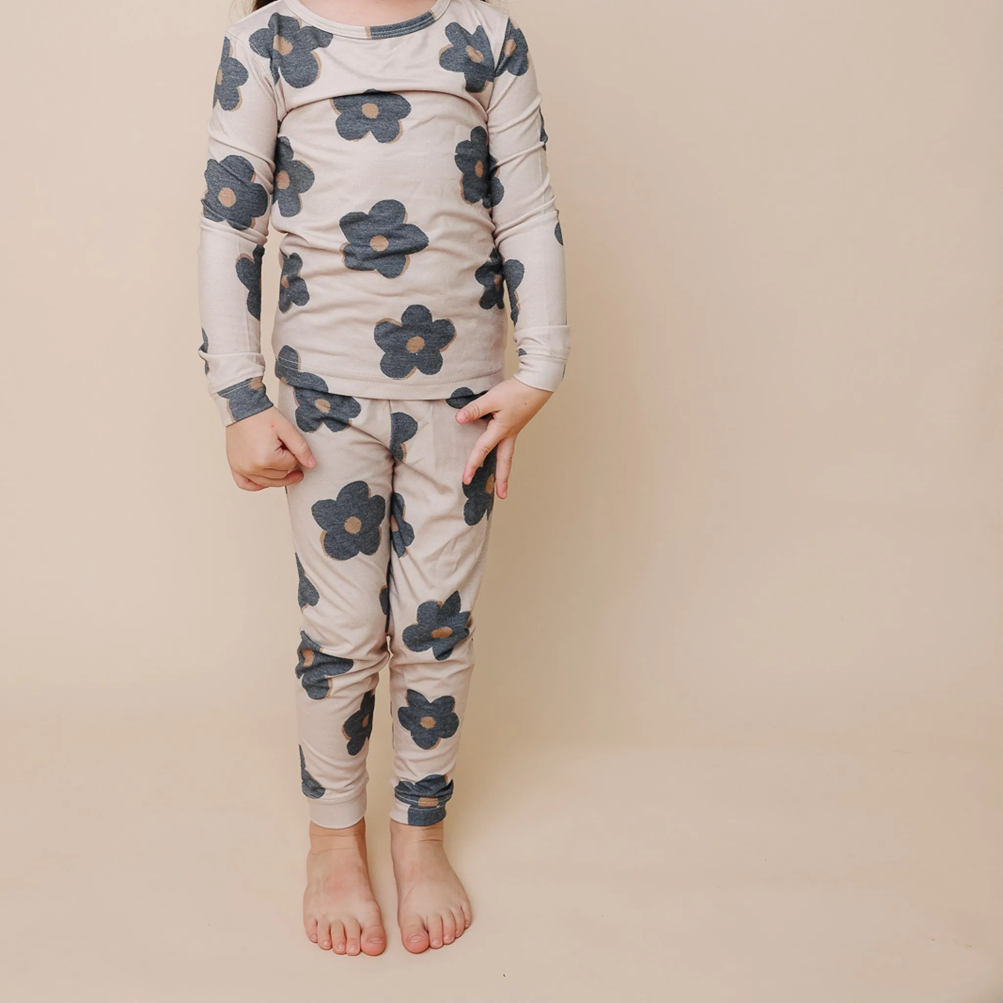 2pc Long Sleeve Pajama Set - Gemma In Tan