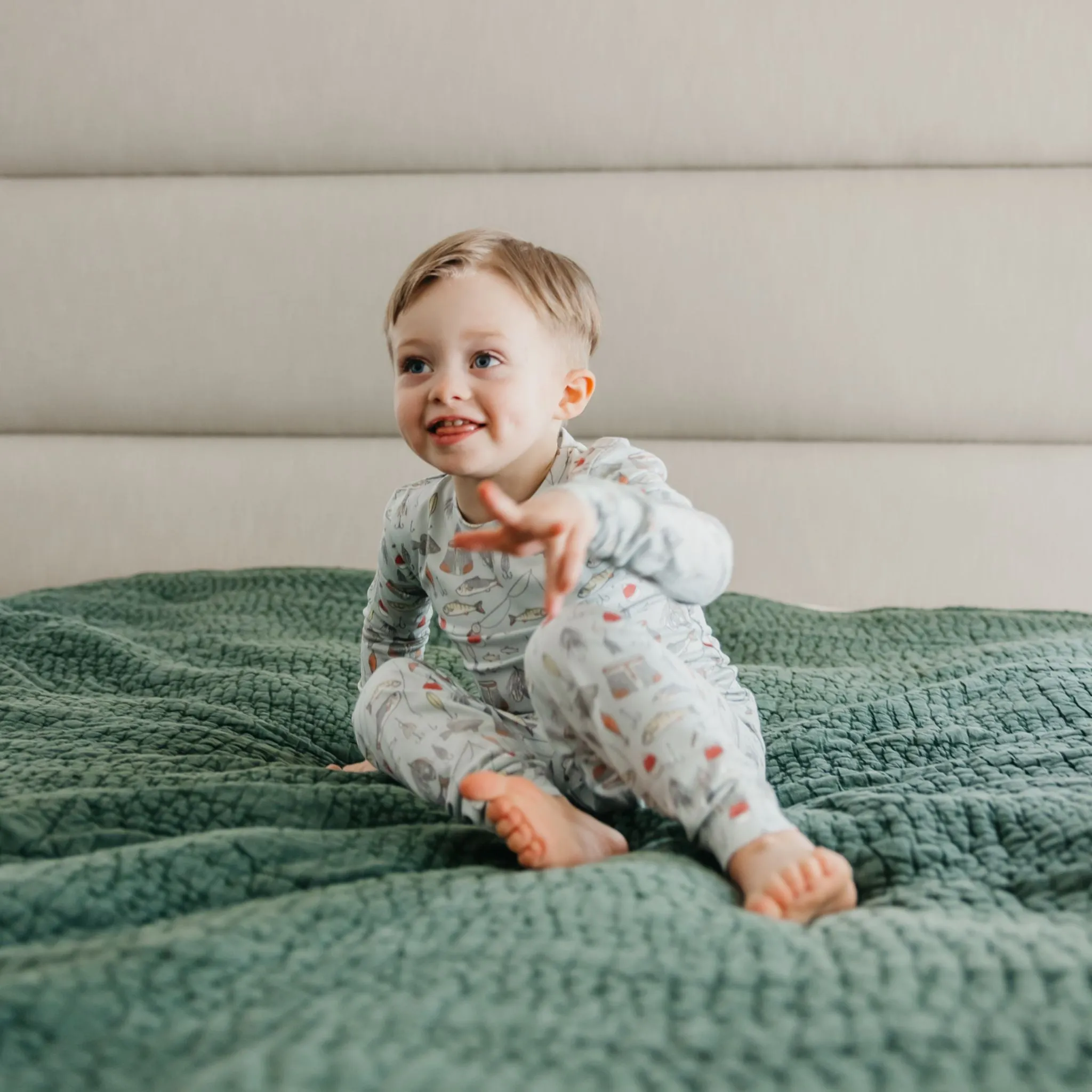 2pc Long Sleeve Pajama Set - Trout