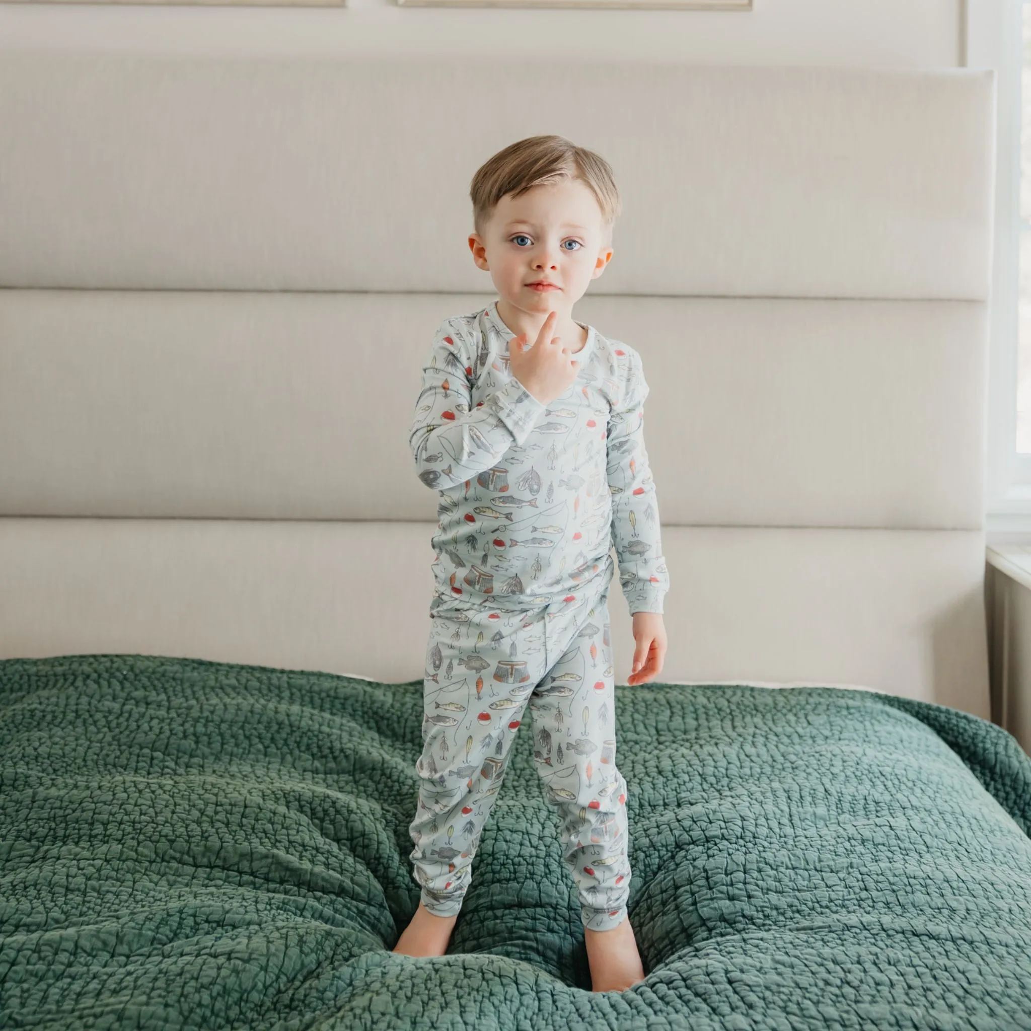 2pc Long Sleeve Pajama Set - Trout