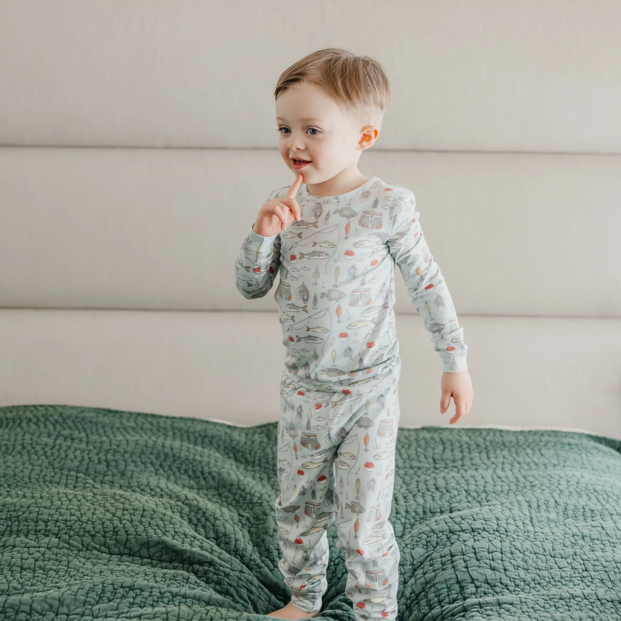 2pc Long Sleeve Pajama Set - Trout