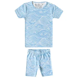 2pc Short Sleeve Pajama Set - Surf