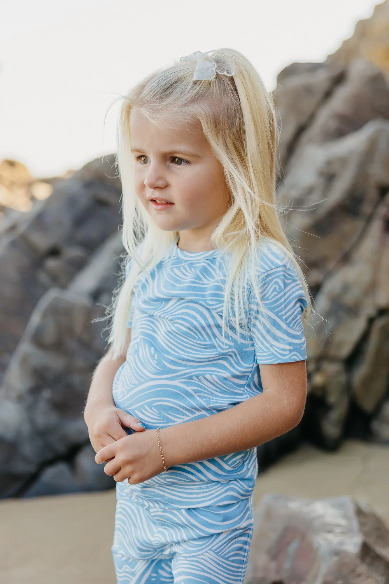 2pc Short Sleeve Pajama Set - Surf