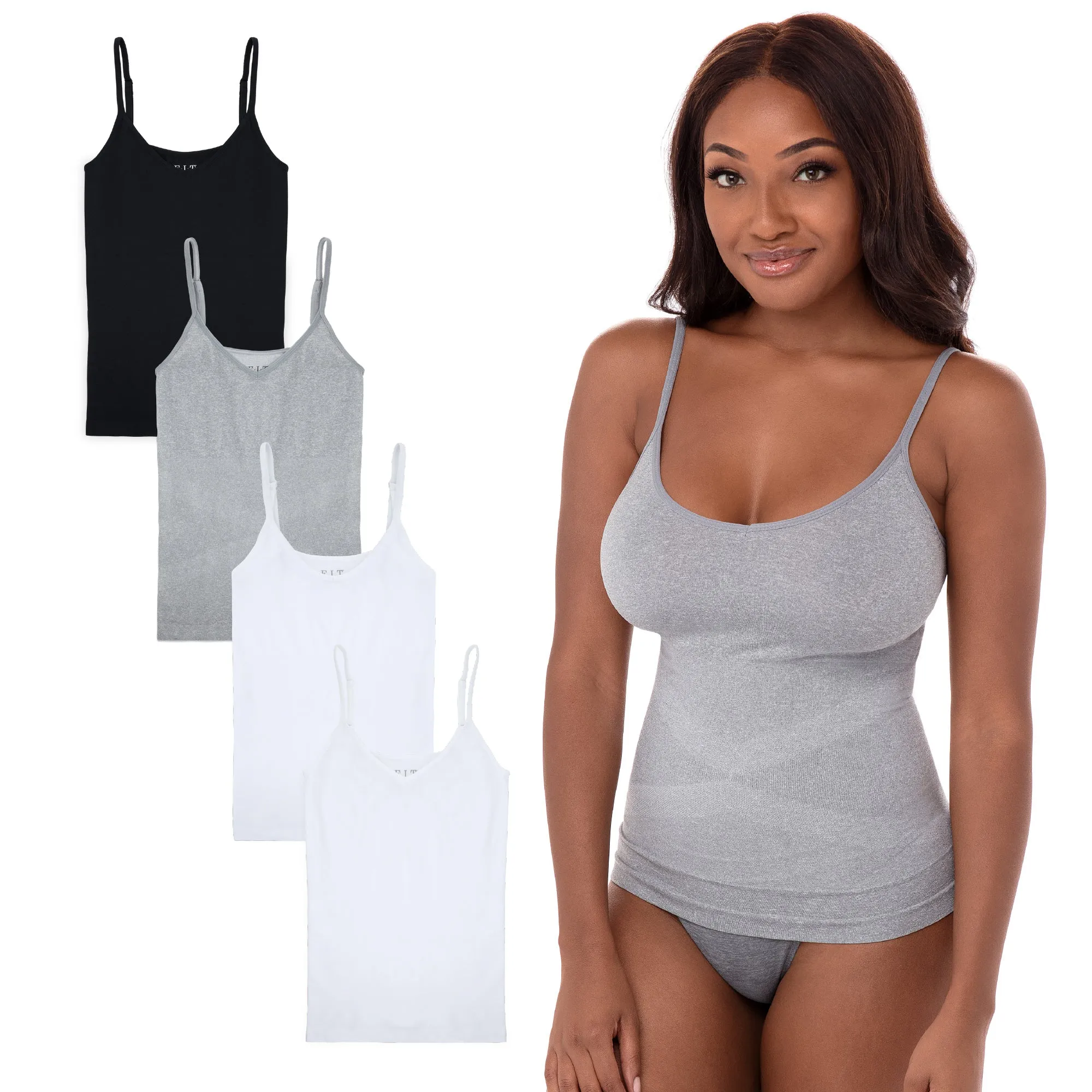 4 Pack Waist Control Shapewear Camisole