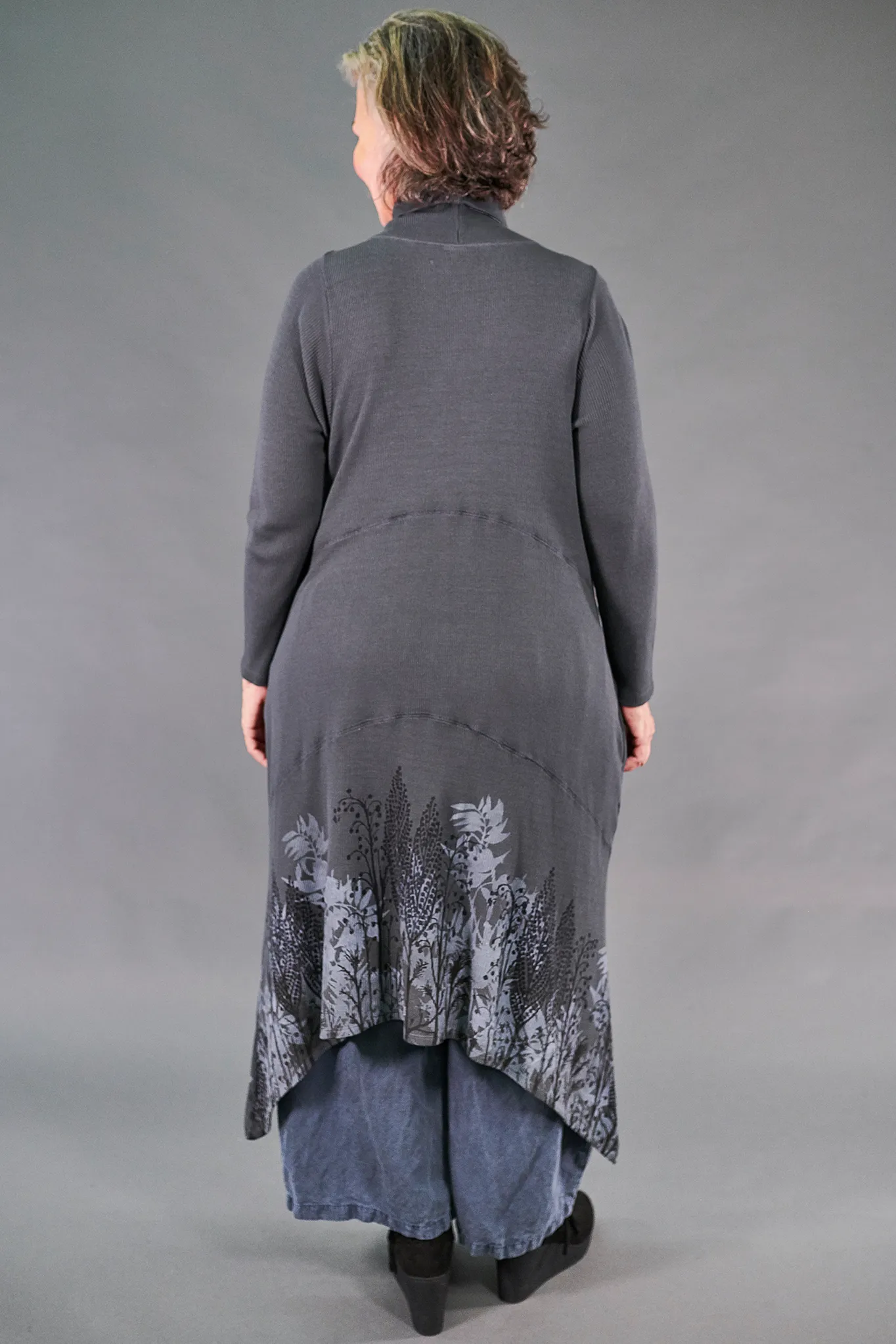 7220 Thermal Cowl Dress-Sea Grey-P