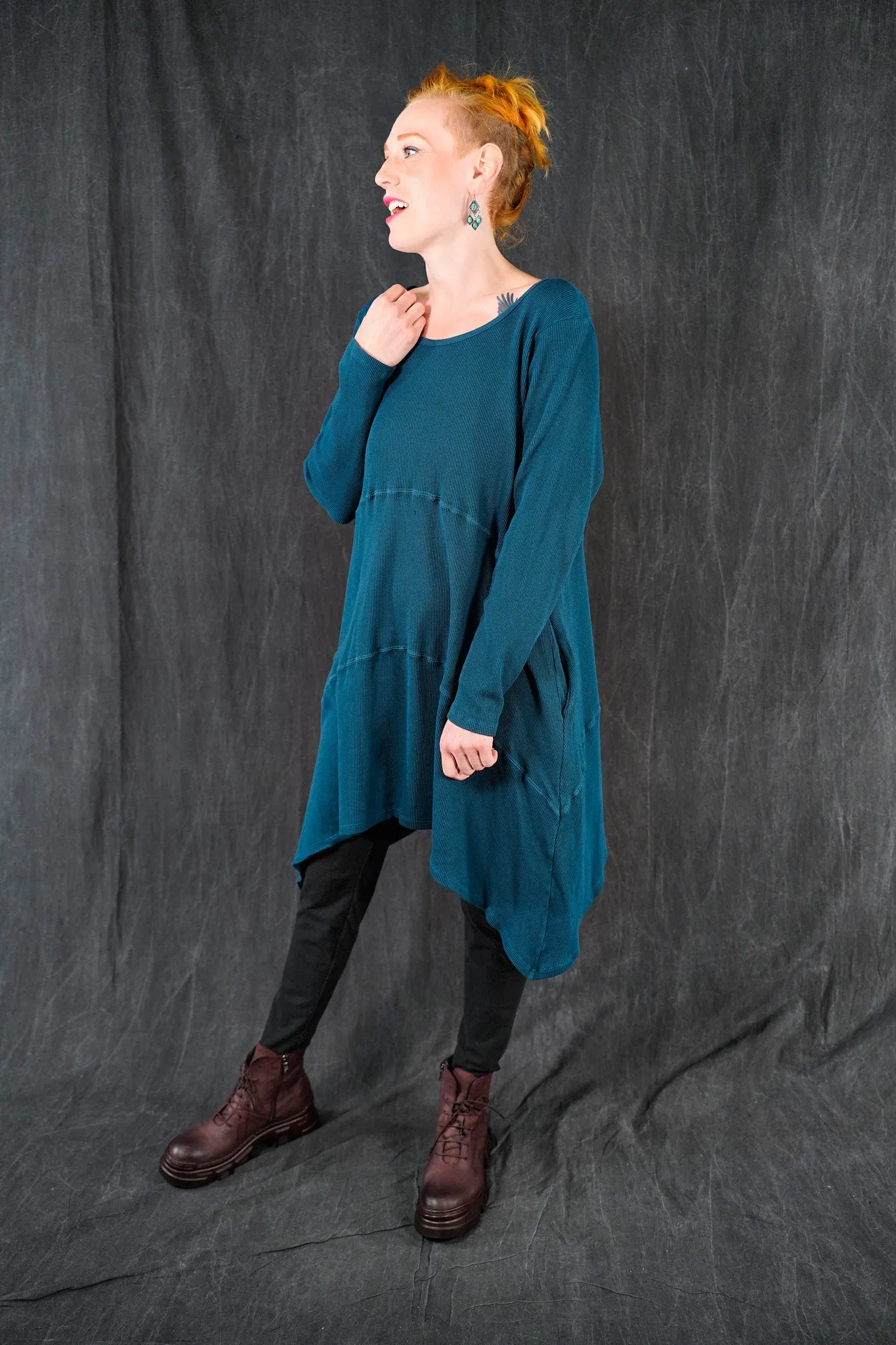 7232 Thermal Shape Dress Teal-U
