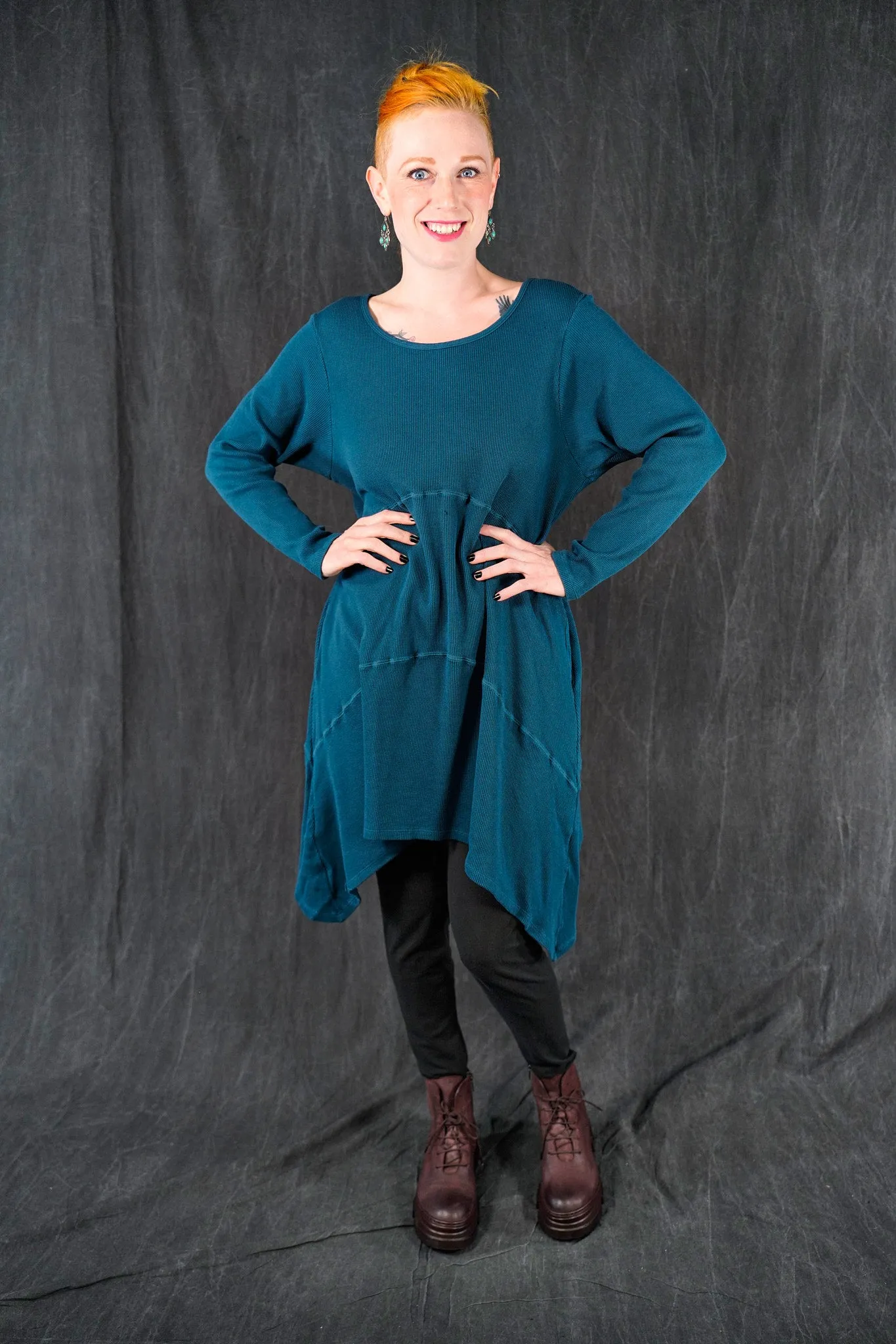 7232 Thermal Shape Dress Teal-U