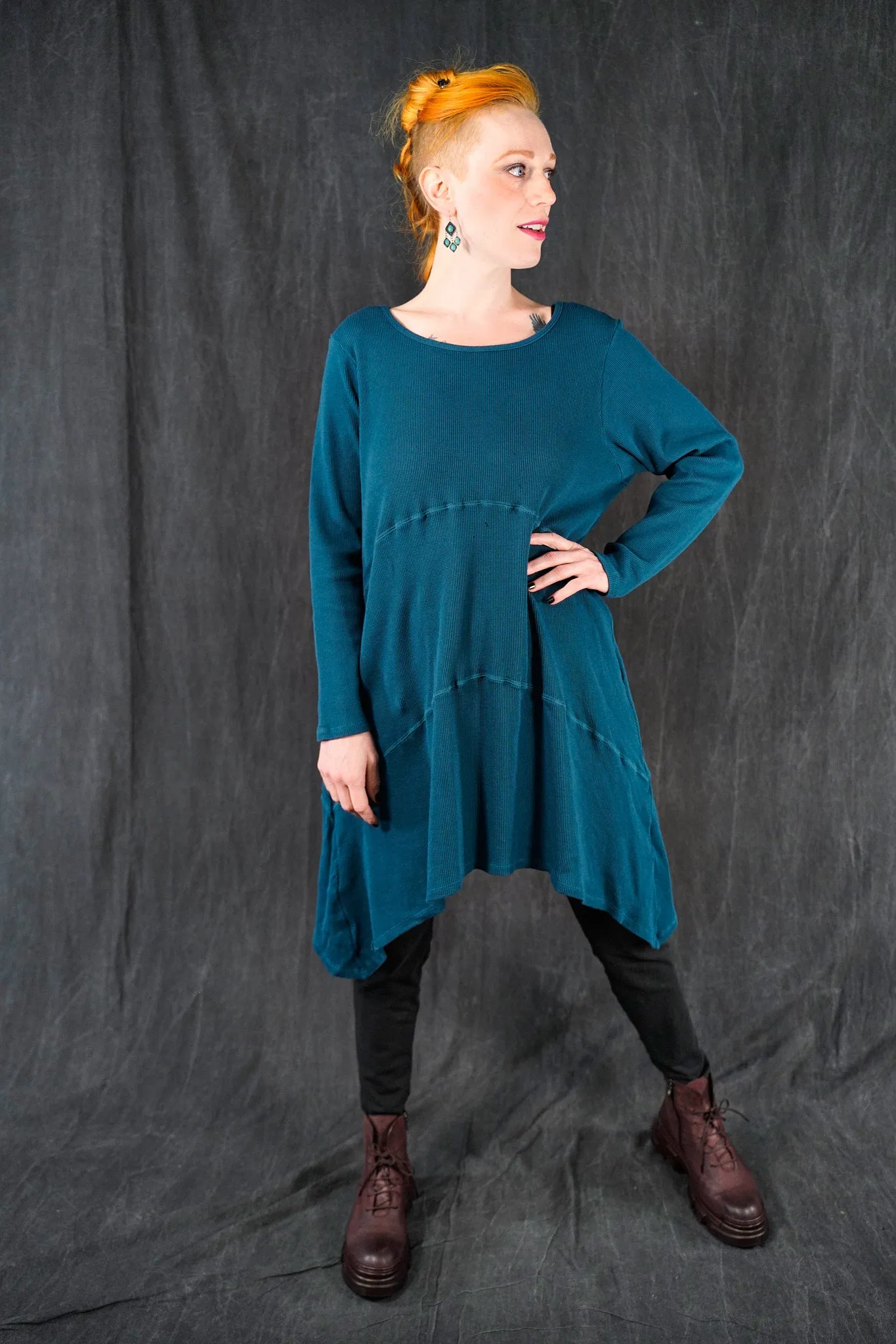 7232 Thermal Shape Dress Teal-U