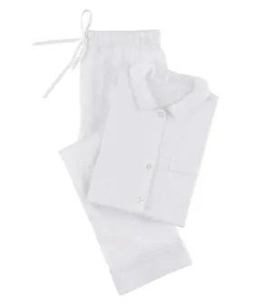 Annie Selke Silken Pajamas - White