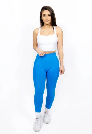 Azure Blue Seamless Contour Leggings