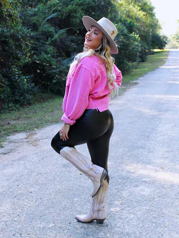 Back In Black Faux Leather Leggings, Black