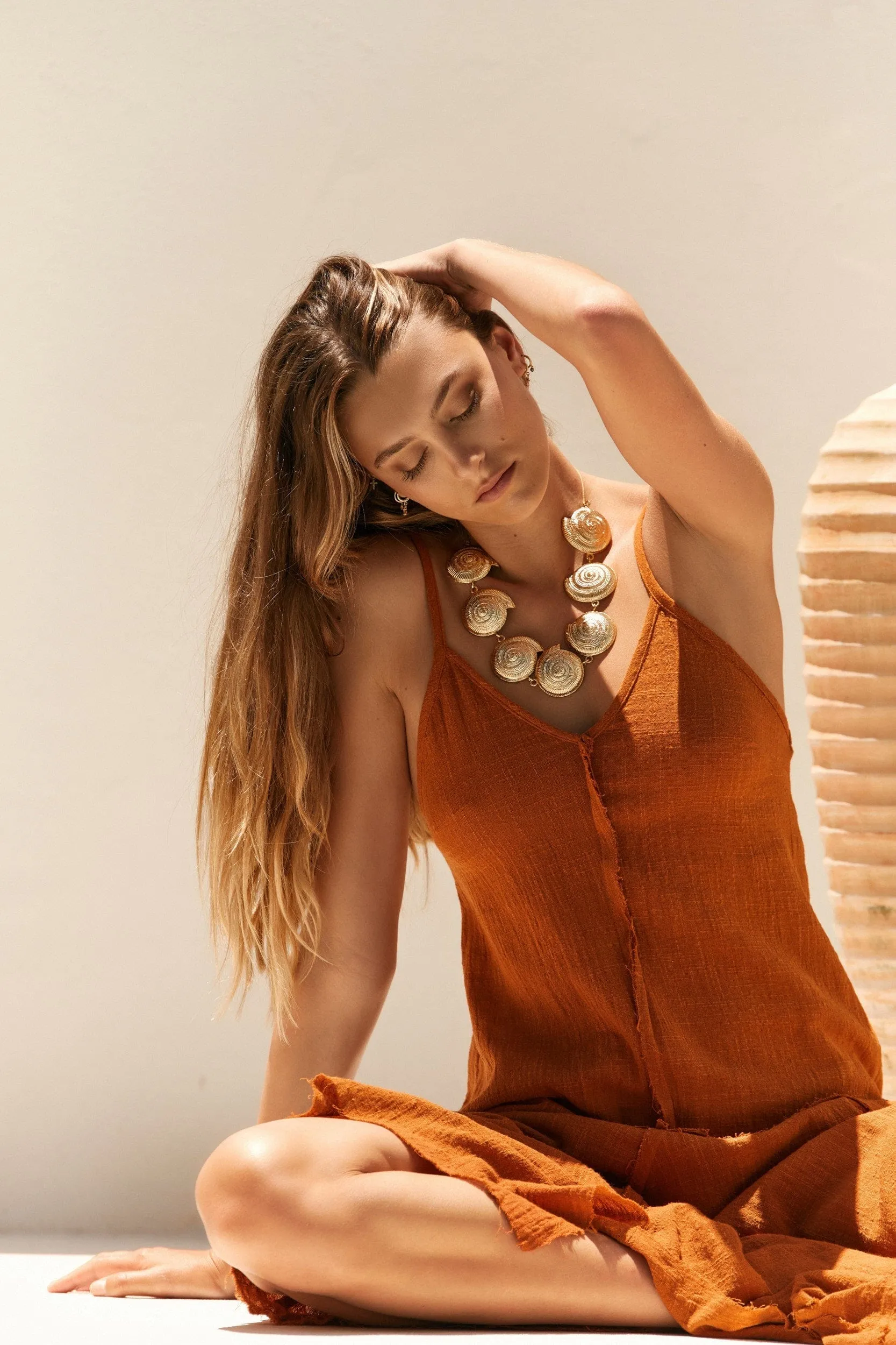 BAE | JASMINE DRESS - ORANGE CLAY