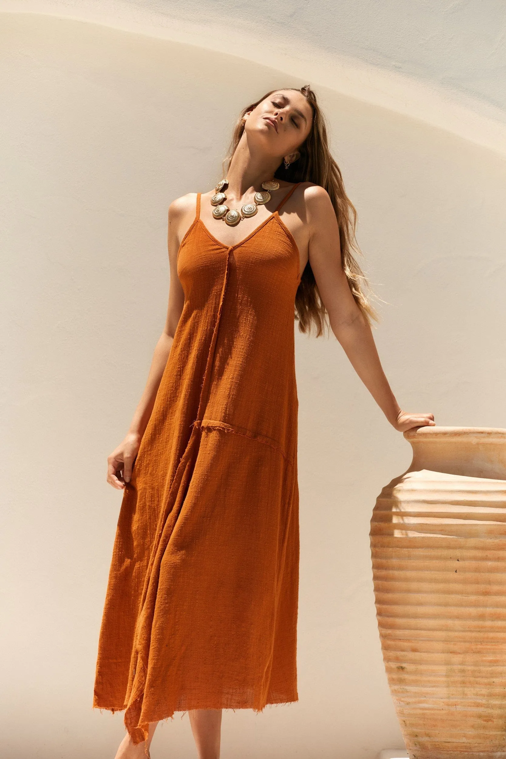 BAE | JASMINE DRESS - ORANGE CLAY