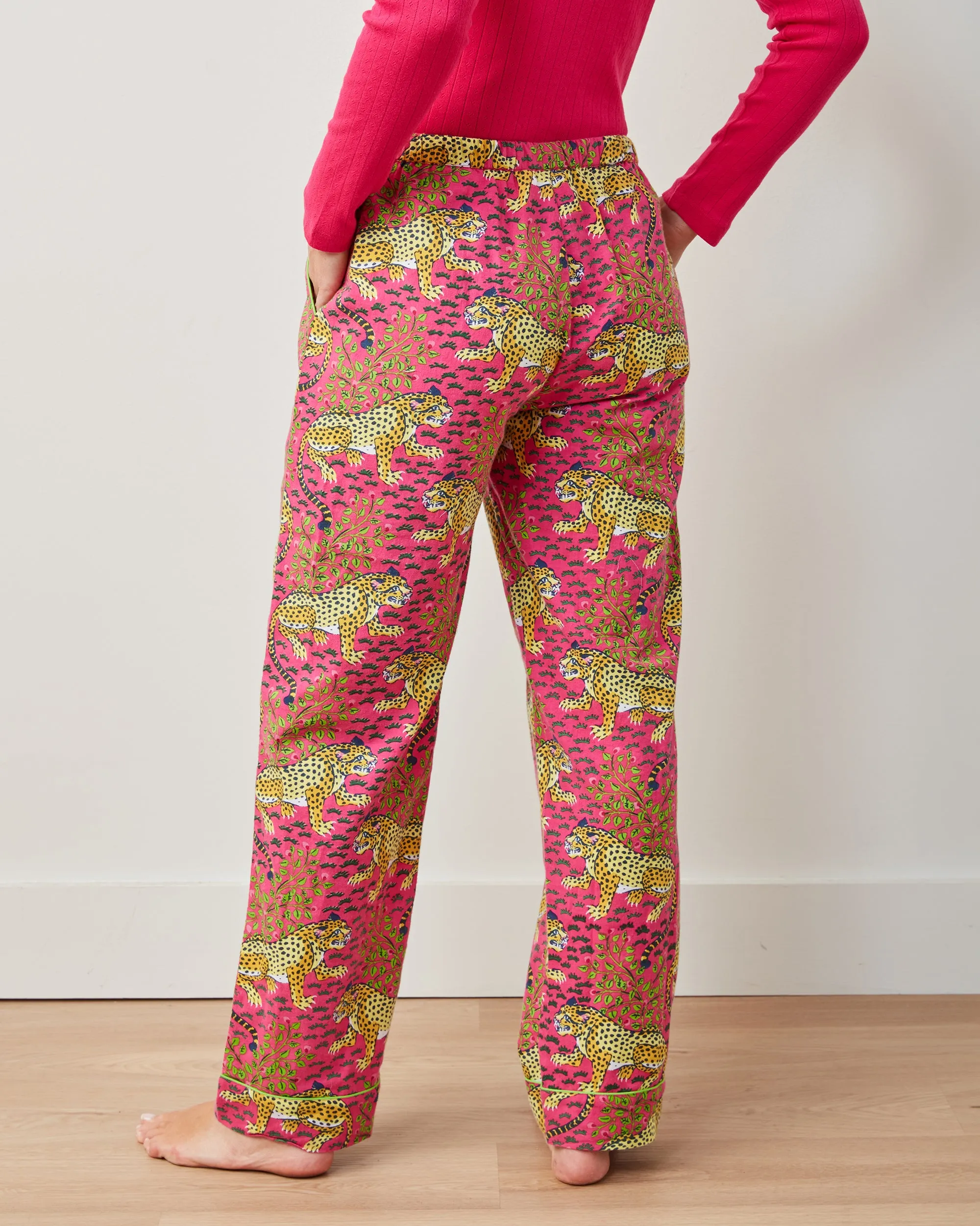Bagheera - Petite Lightweight Flannel PJ Pant - Hot Pink