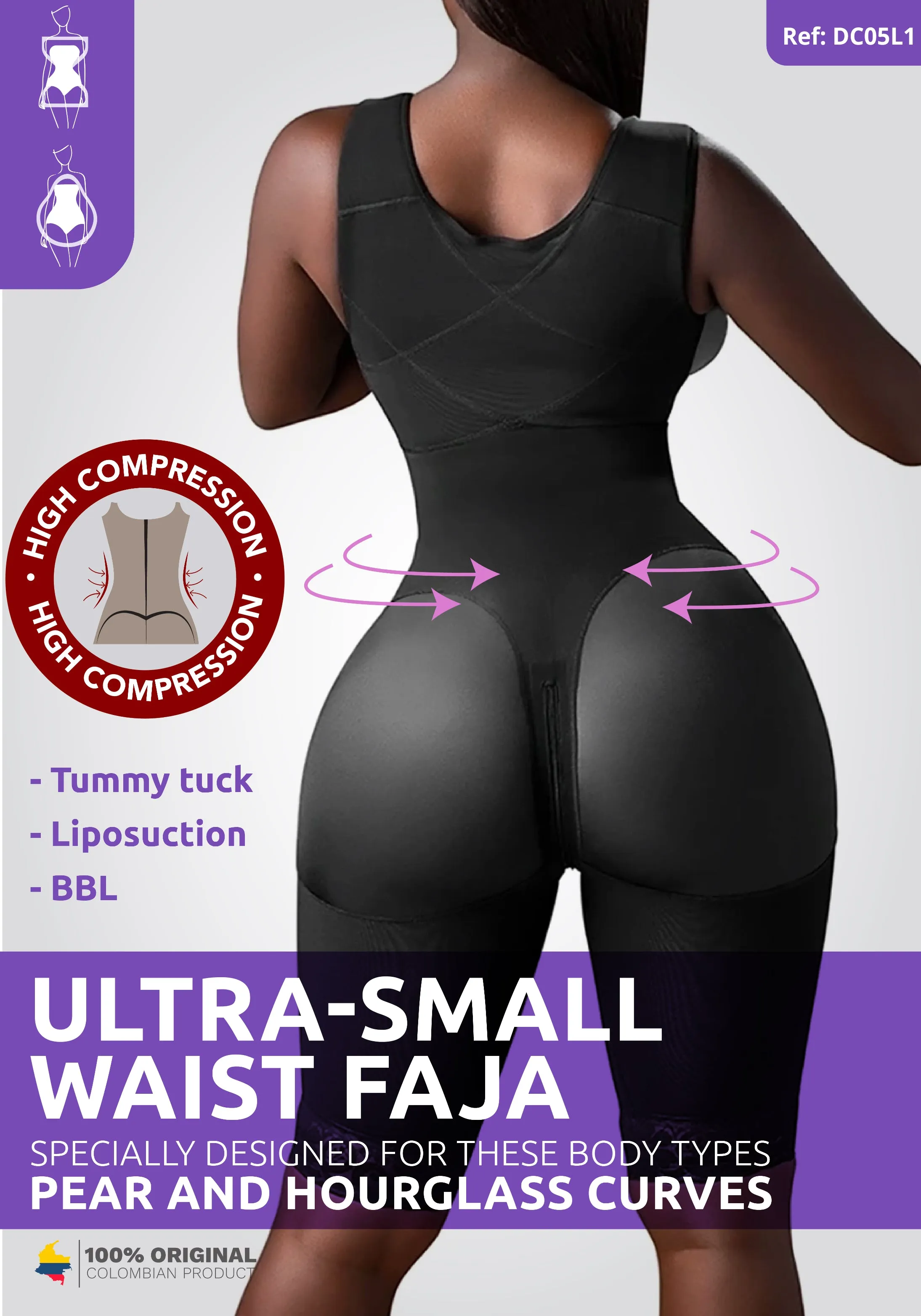 BBL & Lipo | Stage 1 Faja Colombiana Post-Op | No Bra