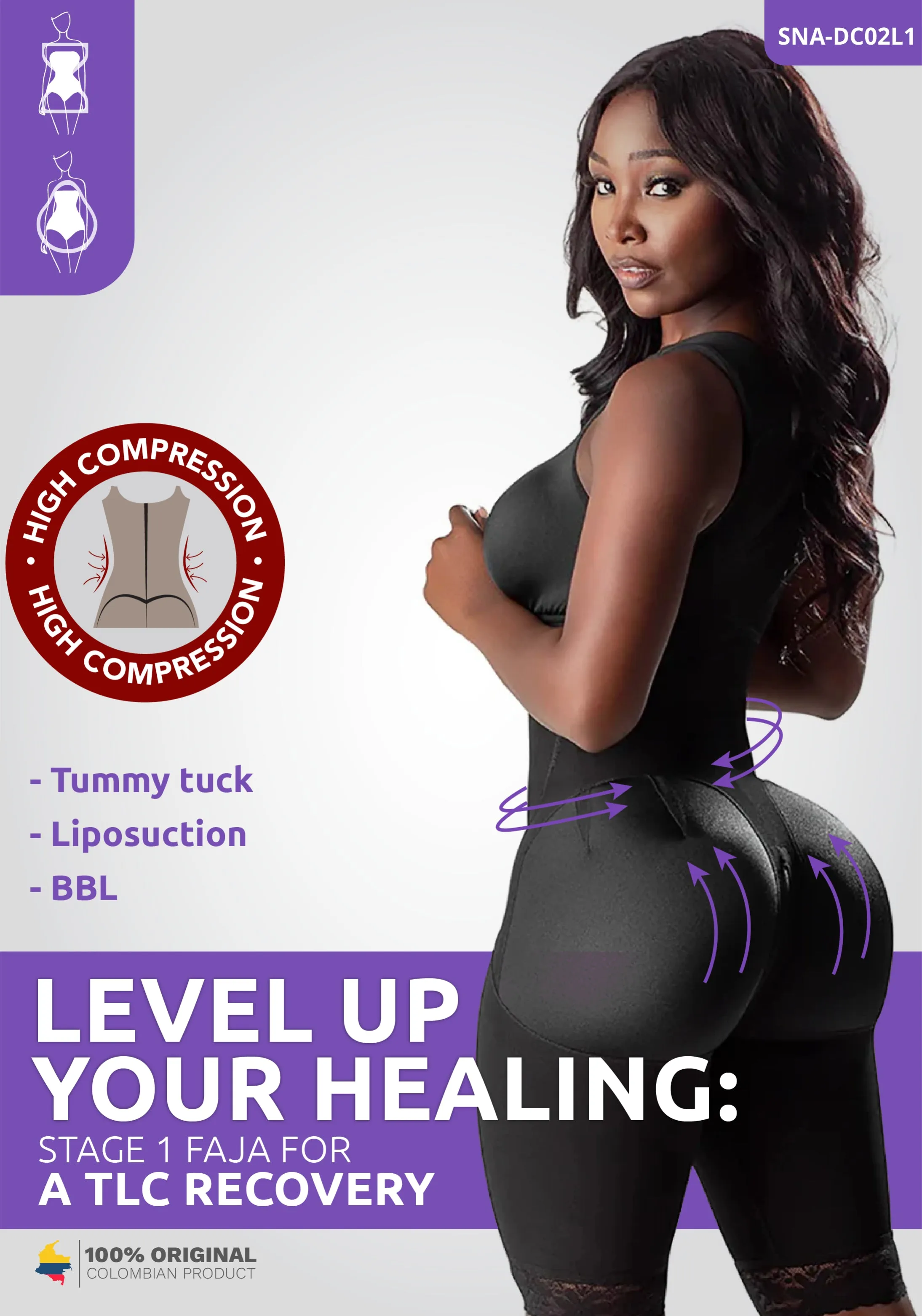 BBL & Lipo | Stage 1 Faja Colombiana Post Surgery| With Bra