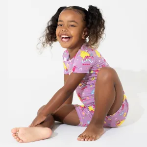Bellabu Bear Trolls Valentine's Short Sleeve Bamboo and Shorts Set Pajamas