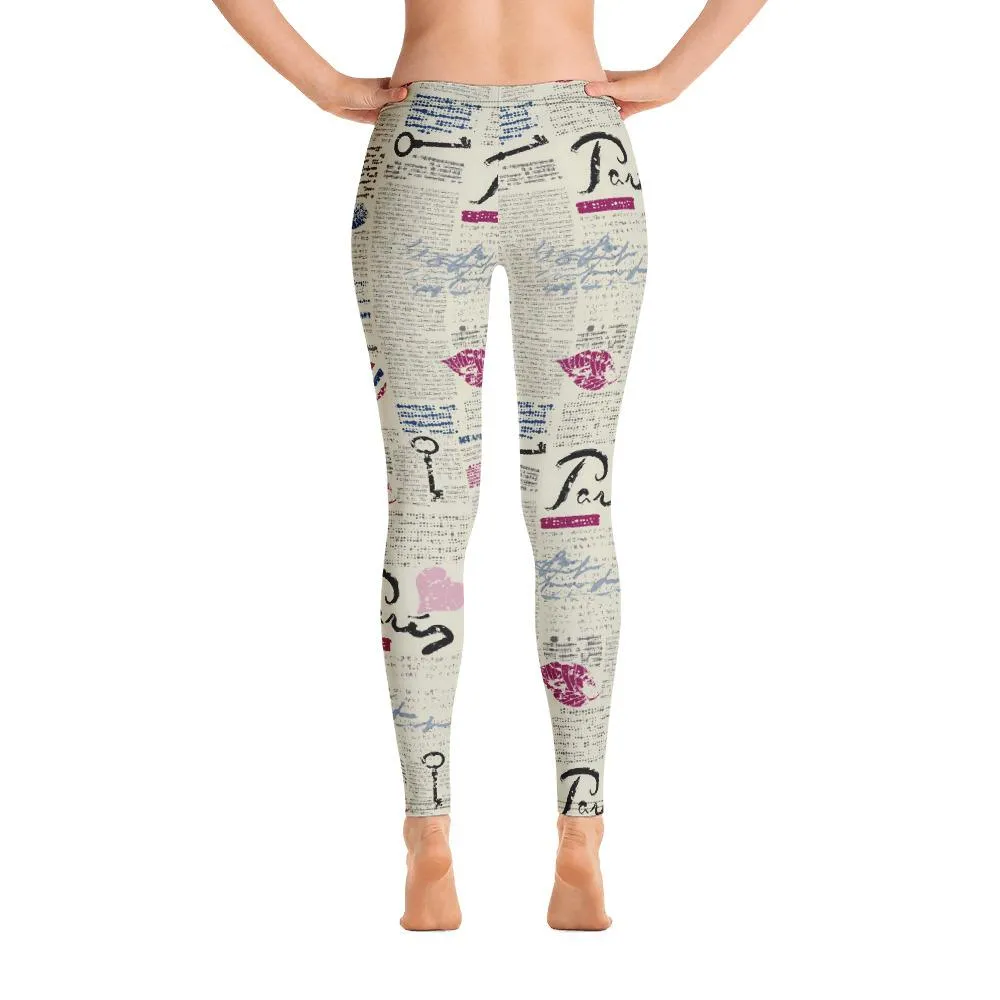 BirdGirls News Print Leggings