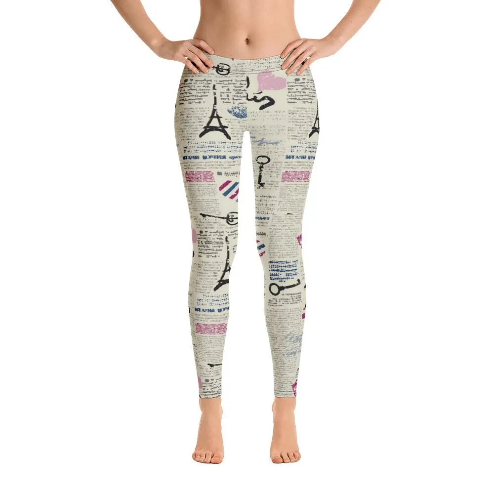BirdGirls News Print Leggings
