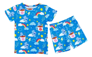 Birdie Bean Care Bears™ Grumpy Coffee Print 2-piece Short Sleeve Kids Pajamas with Shorts