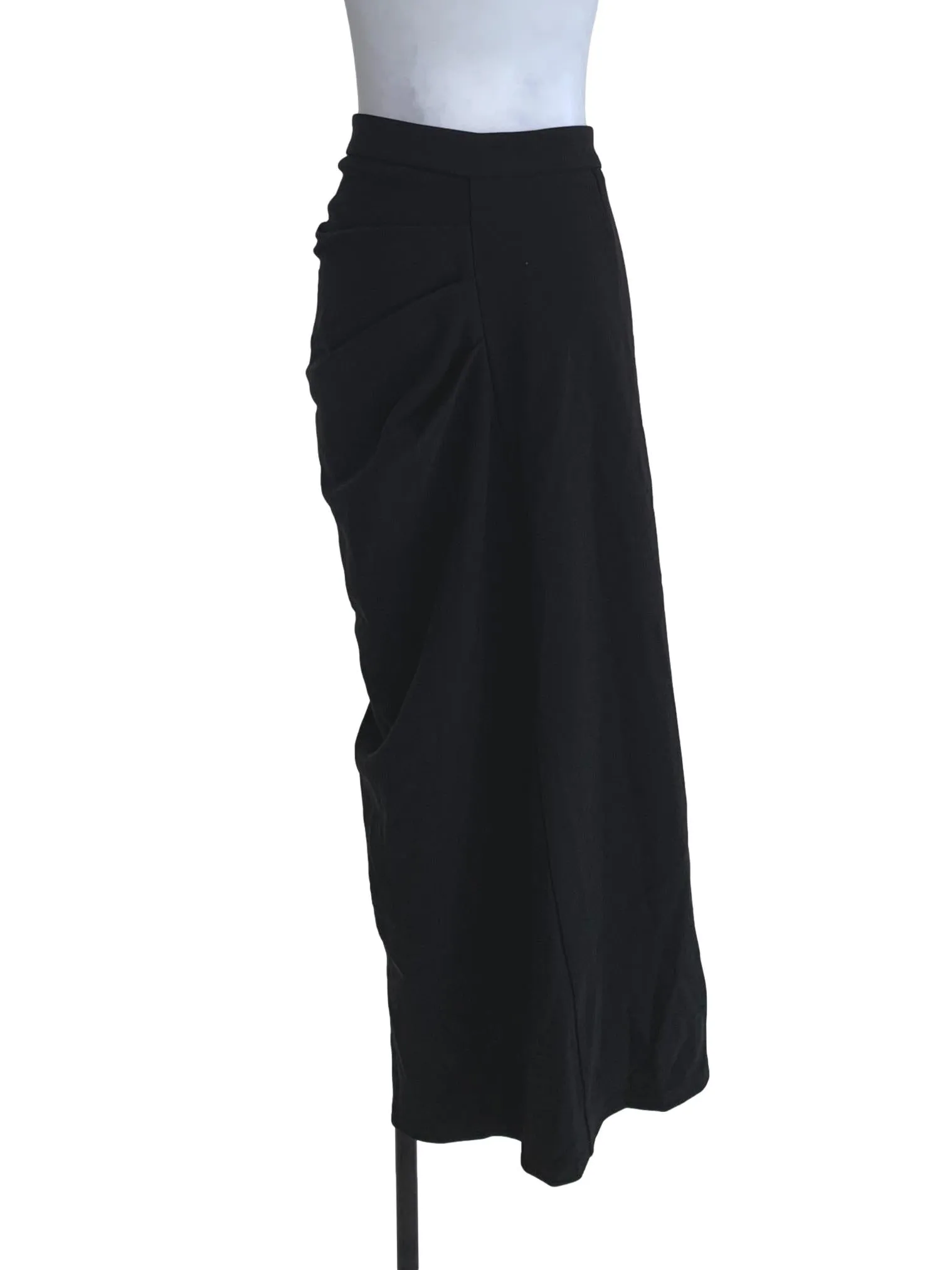 Black Plain A-Line Skirt