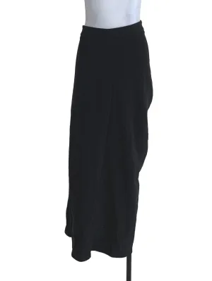 Black Plain A-Line Skirt