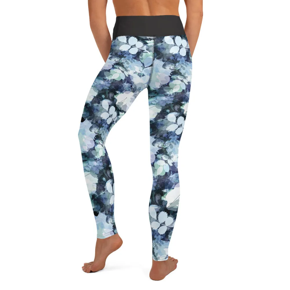 Blue Floral Fun - Yoga Leggings