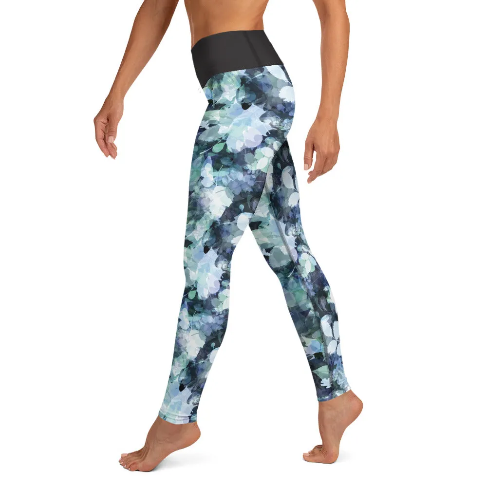 Blue Floral Fun - Yoga Leggings