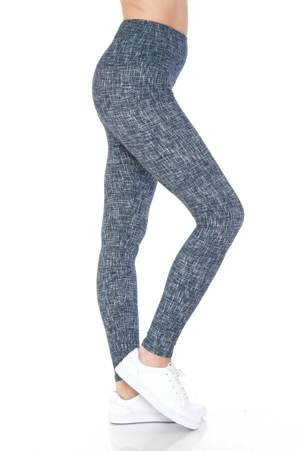Blue High Waist Leggings