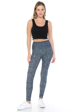 Blue High Waist Leggings