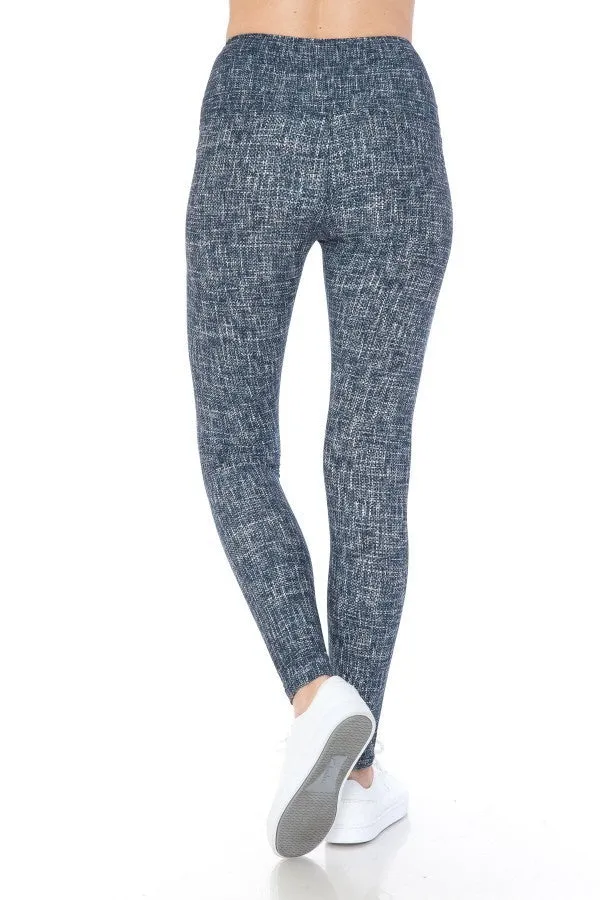 Blue High Waist Leggings