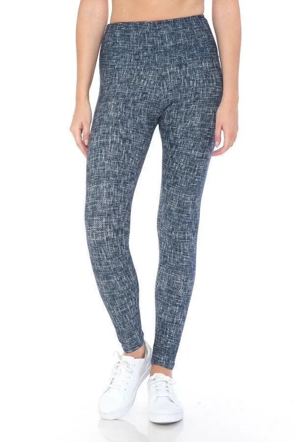 Blue High Waist Leggings