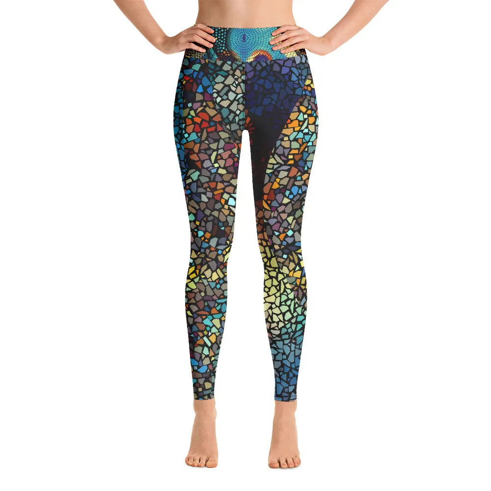 Blue Mosaics - Yoga Leggings