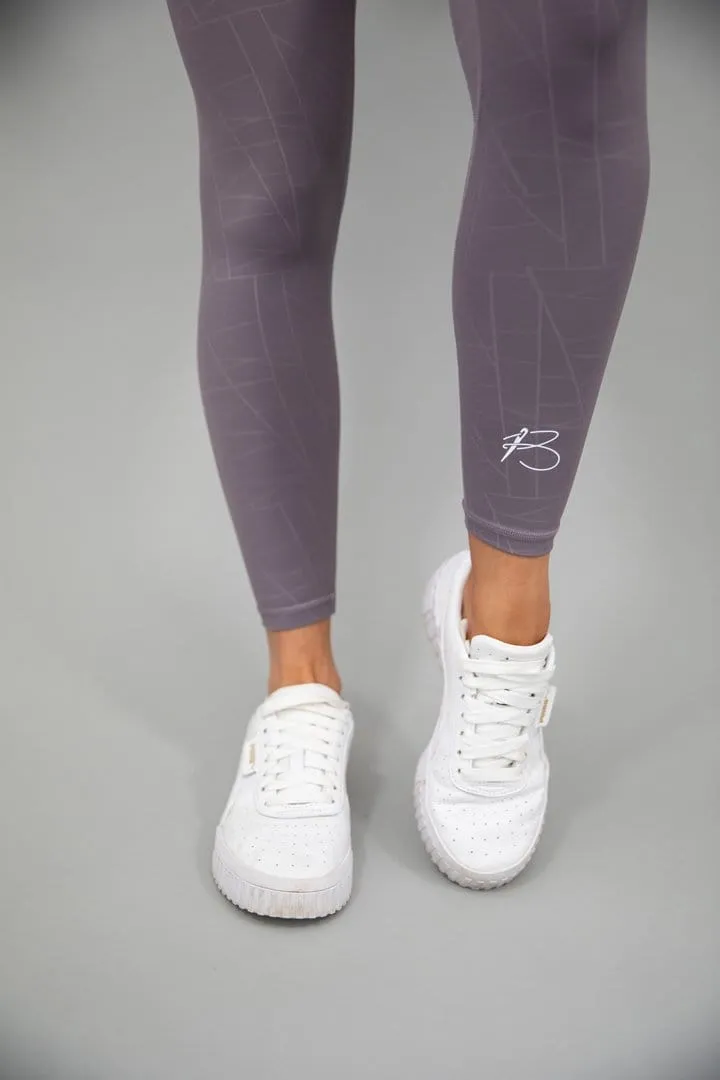 botthms Purple Power Stripe Seamless Leggings