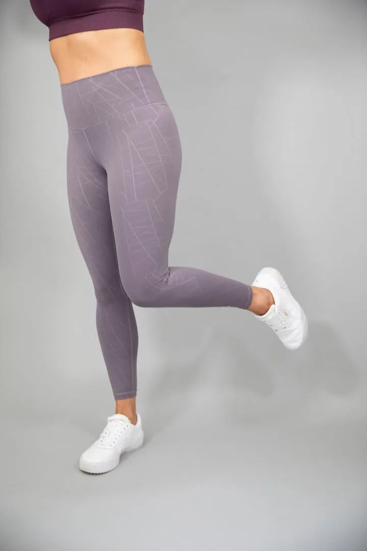botthms Purple Power Stripe Seamless Leggings