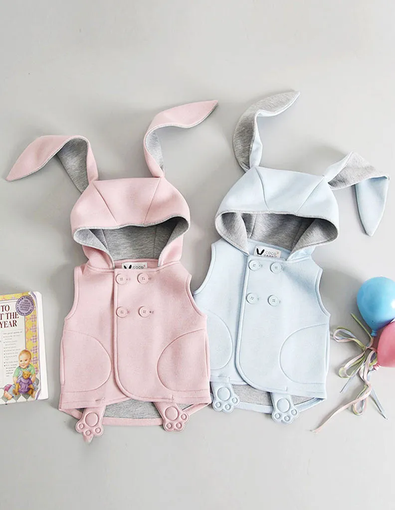 Bunny Sleeveless Jacket Blue