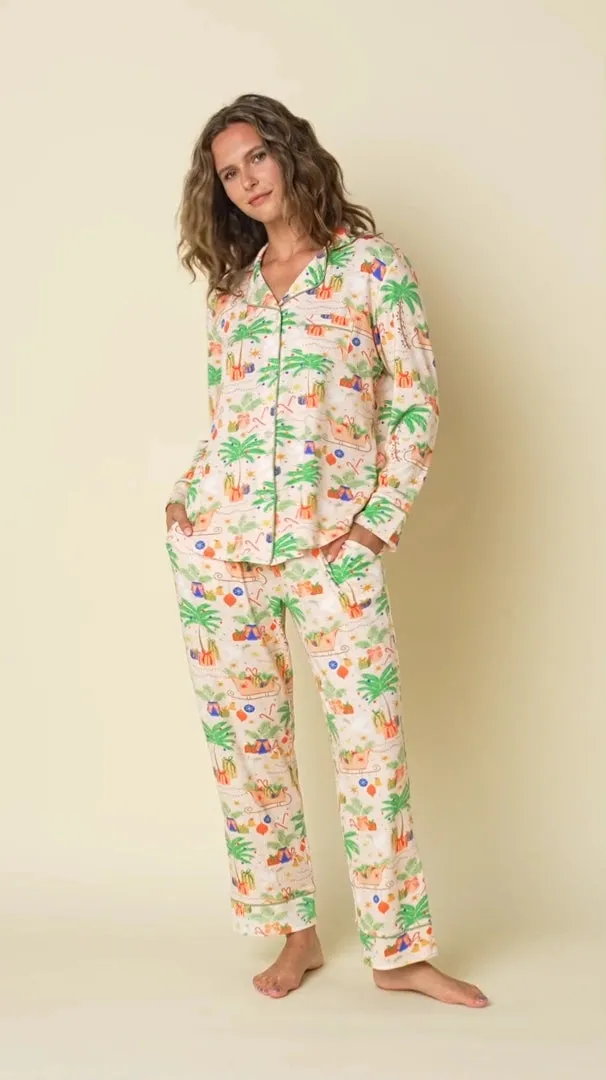 California Christmas Pima Knit Long-Sleeved Pajama