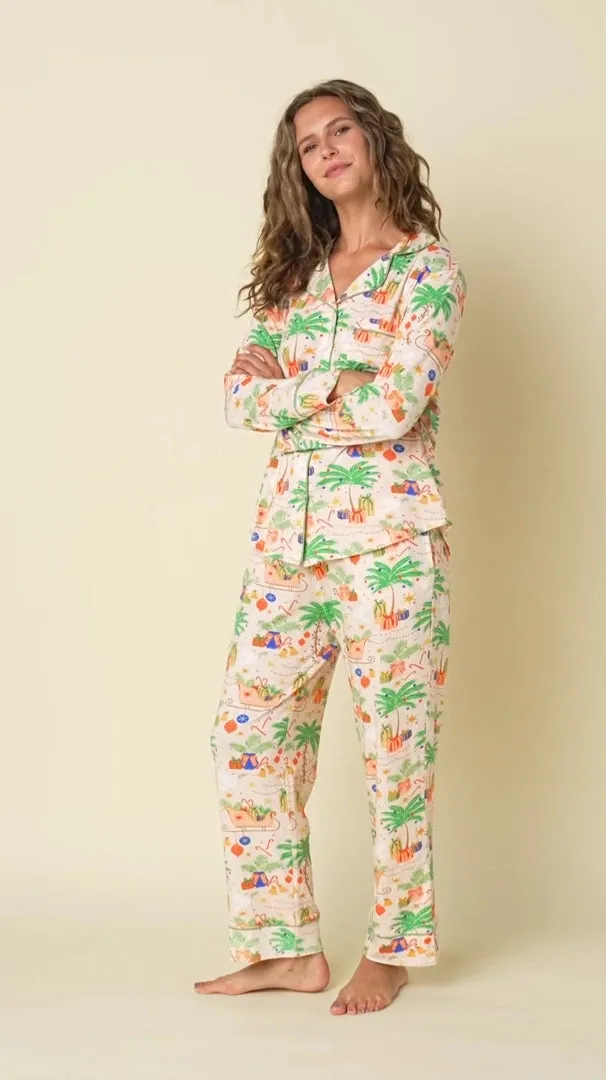 California Christmas Pima Knit Long-Sleeved Pajama