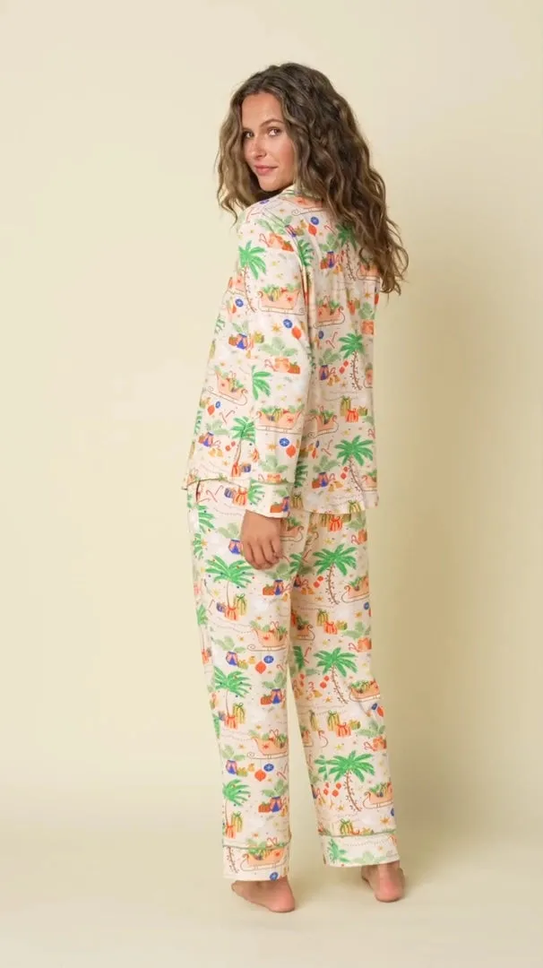 California Christmas Pima Knit Long-Sleeved Pajama