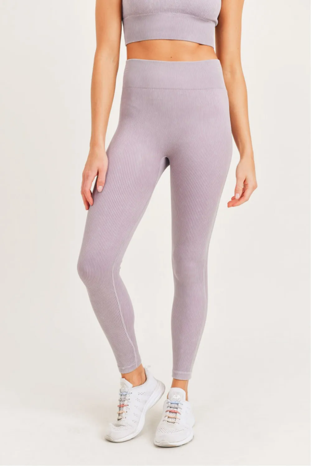 Carolyne Ribbed Mineral Wash Seamless Highwaist Leggings