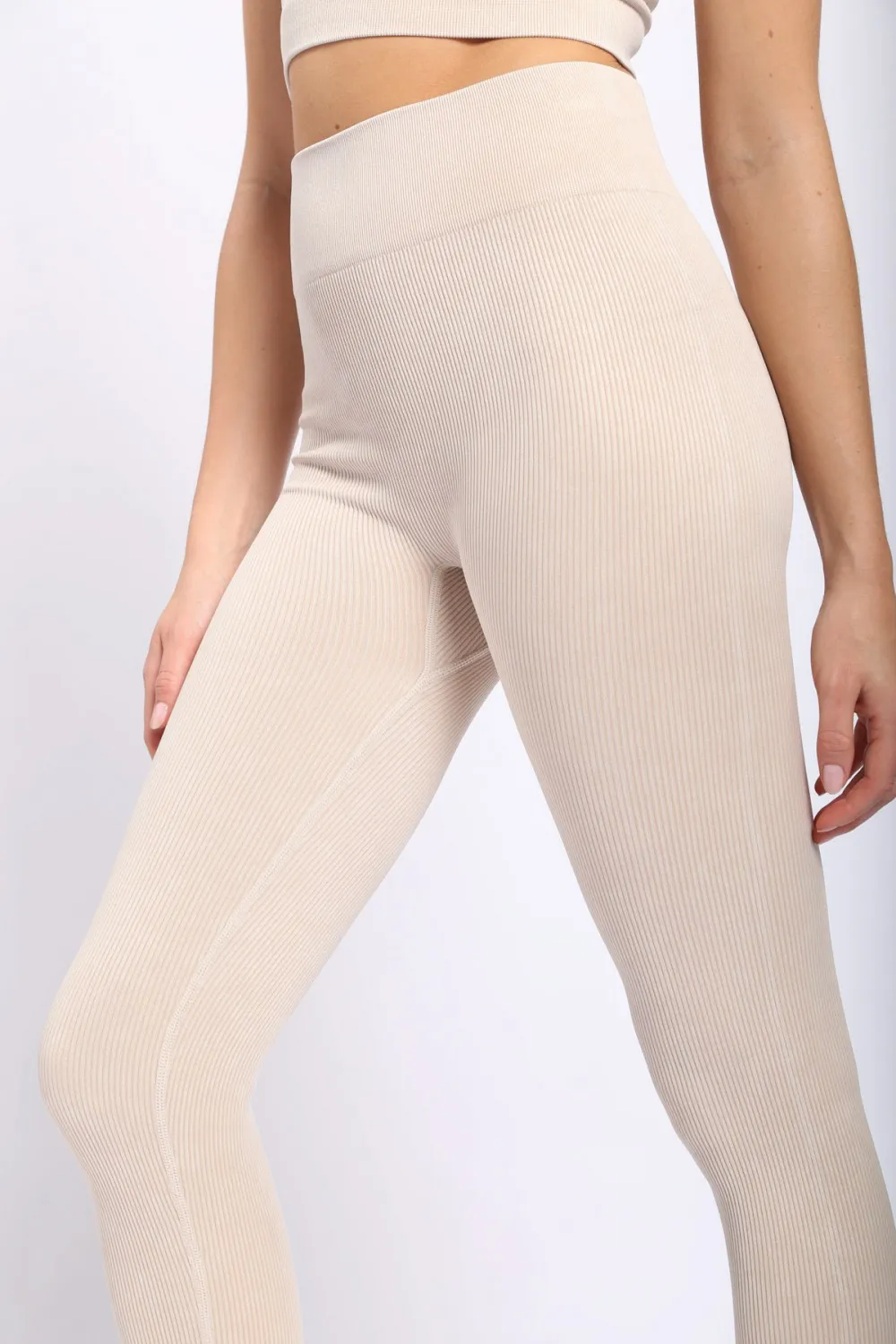 Carolyne Ribbed Mineral Wash Seamless Highwaist Leggings