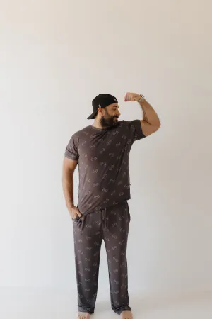 Charcoal Arm Day | Bamboo Men's Short Sleeve Pajama