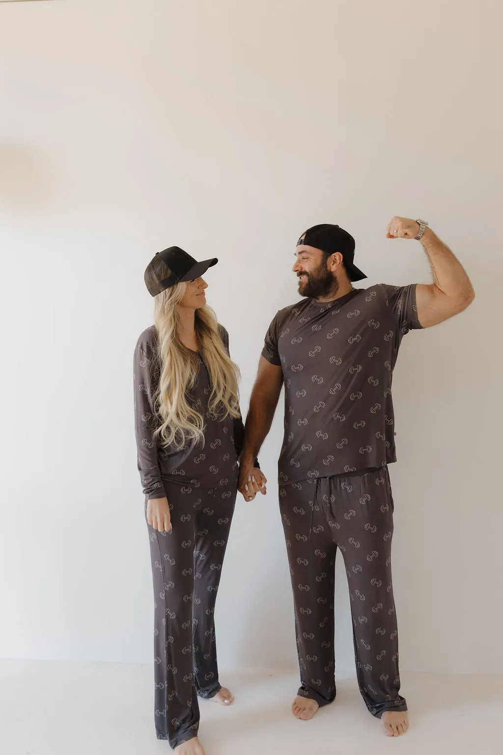 Charcoal Arm Day | Bamboo Men's Short Sleeve Pajama