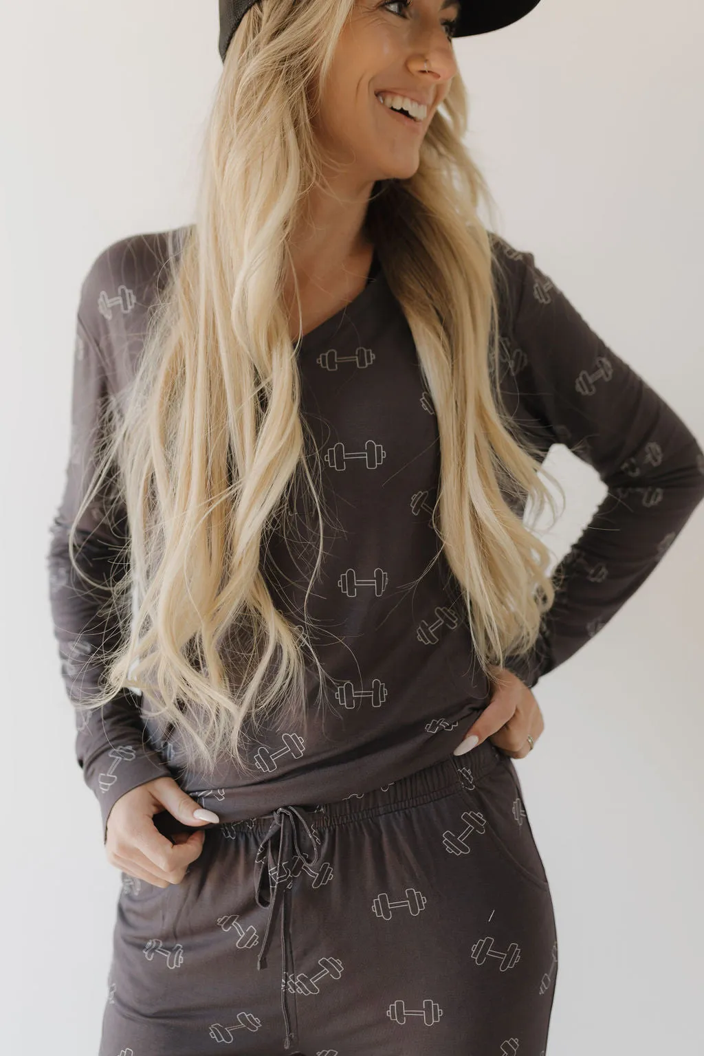 Charcoal Arm Day | Women's Bamboo Pajama
